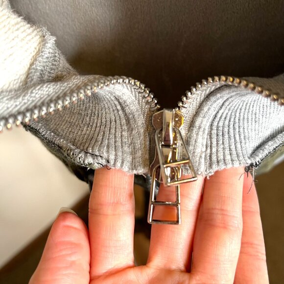 Womens Patchwork Hoodie Size Small Gray Green Tie Dye Ripped Frayed Grunge Goth - Picture 11 of 11